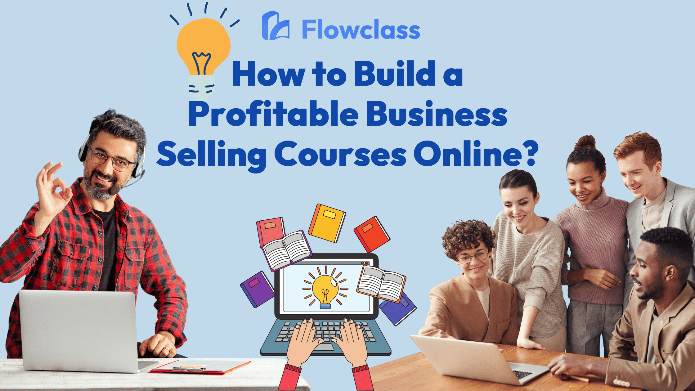 blog thumbnail for the topic "How to build profitable business selling courses online"
