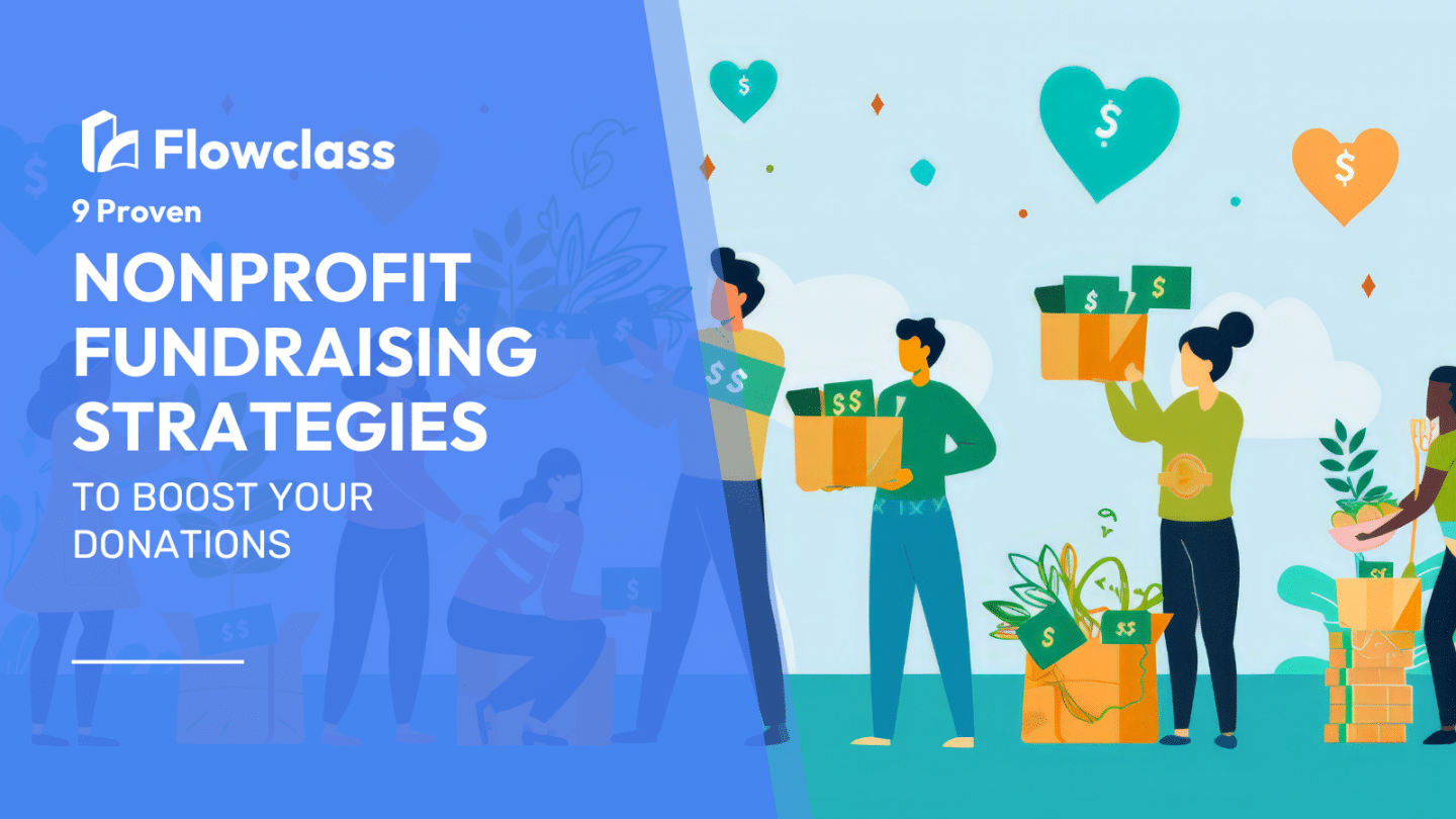 Graphic on best nonprofit fundraising strategies to boost donations for NGOs.